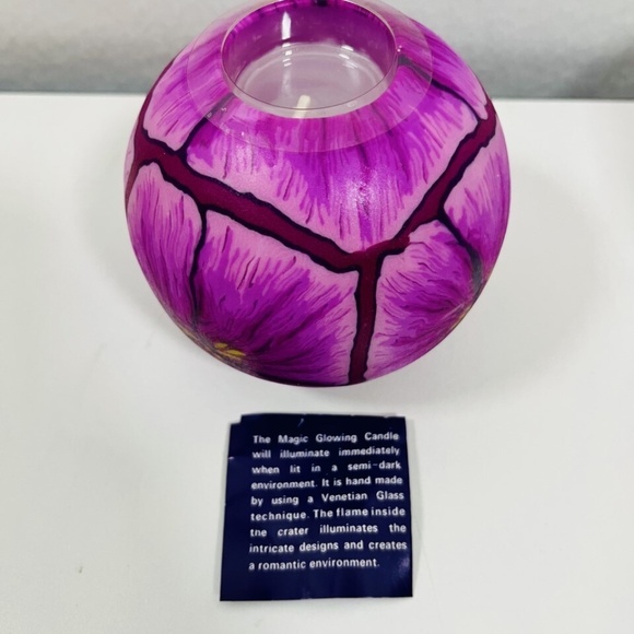 VTG 90s Magic Glowing Candle Handmade Purple Approx 4” Diameter NIB RARE FIND - Picture 4 of 6